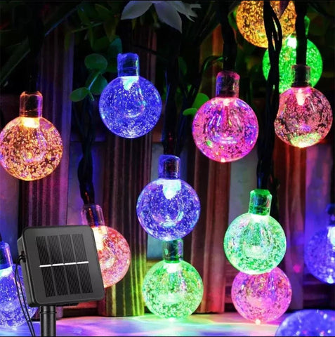 1-Pack Multi Color Solar Christmas Lights 30ft 100 LED