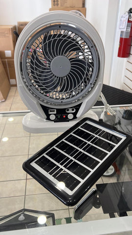 Abanico Solar Portátil de 8" Recargable