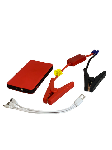 Rojo Battery Jump Starter Portátil y Power Bank 6000mA